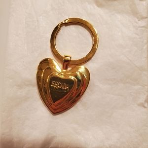 Escada Gold Heart Keyring Keychain